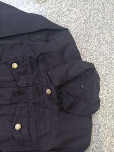 Montrez Black Denim Jacket, S Size