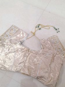 Heavy Work Net Saree With Stitched Blouse