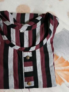 Striped Button-Up Kurti