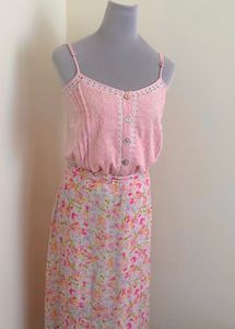 100% COTTON PINK CAMI