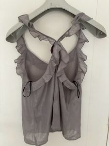 See Through Top  Ruffle Sleeves