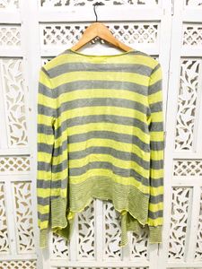 Imported Striped Open Cardigan C