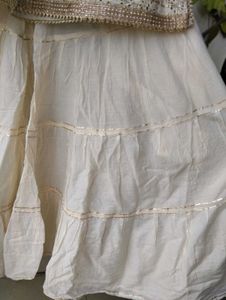 Cream Kurta Sharara Set