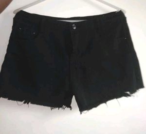 Black Denim Shorts