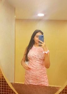High Neck Pink Floral Mini Dress 🩷