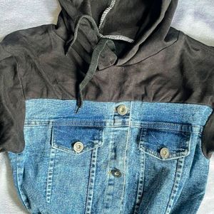 Denim Hoodie Dress