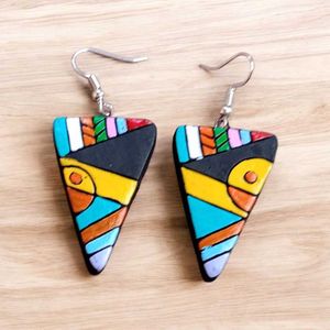 Triangle Terracotta Earrings