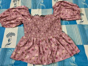 Floral Puff Sleeve Top