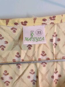 Yellow Print Top &amp; bottom set