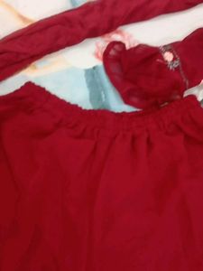 Maroon Embroidered Kurta Set