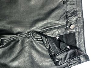 Black Faux Leather Skinny Pants
