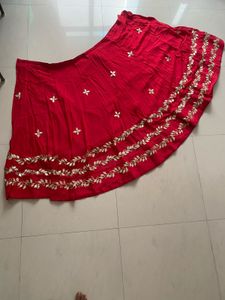 Red Embroidered Lehenga Choli