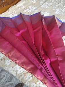 Elegant Pink &amp; Blue Saree