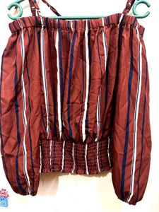Women Brown Top Full Sleeves