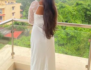 Elegant White Lace Dress