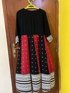 Beautiful Anarkali Black &amp; Red Top