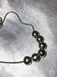 Silver Tone Beaded Necklace