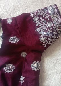 Saree With Stitch Blouse