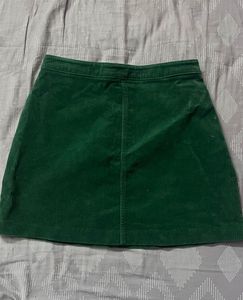 vintage green corduroy miniskirt