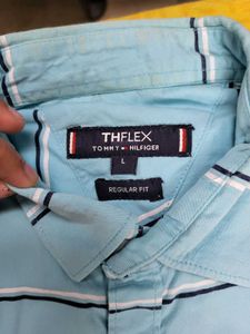 Tommy Hilfiger Striped Dress Shirt - Size L