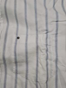 Classic White Shirt With Blue Stripes