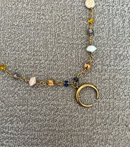 Van Gogh Inspired Dreams Crescent Necklace