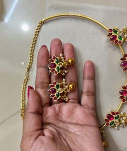 Lotus 🪷 Kundan  Necklace &amp; Earings Set🫶🏻🥰🦋💞