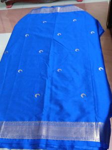 Blue Color Brand New Sareewith blouse Piece.