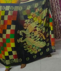 Multi Colour Checks Saree