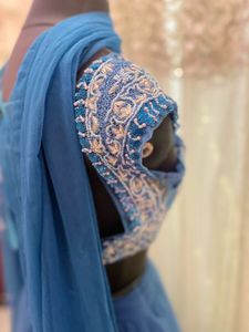 Blue Embellished Lehenga Choli