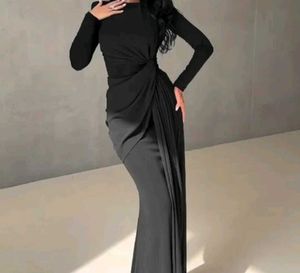 Knotted Cocktail Dress - Black (Size - S)