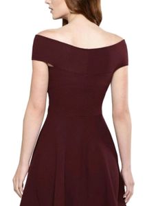 Women Skater Maroon Dress