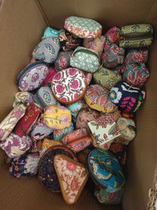 Floral Print Round Coin Pouch