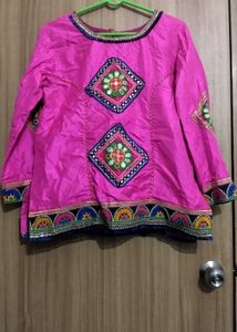 Pink Embroidered Blouse