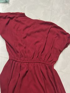 Red Maroon  Partywear Dress