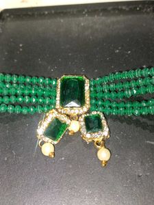 Green Beaded Necklace set