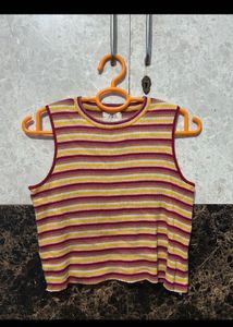 Zara Striped Sleeveless Top
