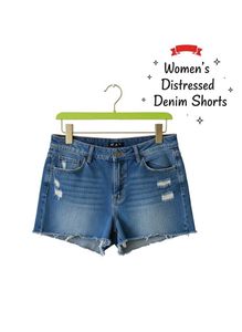 Denim Distressed Shorts