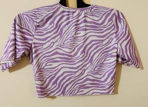 Zebra Print Crop Top