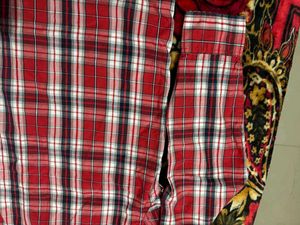 Red Plaid Casual Shirt