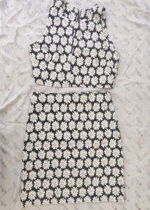 Balck and white floral dress