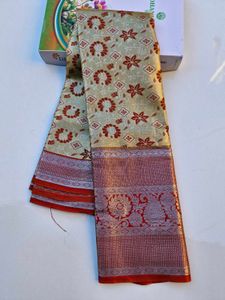Fire Yellow Zari Woven Kanjivaram Silk Saree