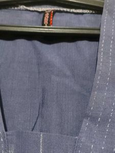 Blue Embroidered Kurta Set