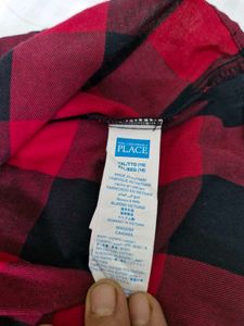 Red Plaid Dress/Long Top