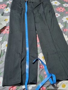 Black Striped Formal Trouser