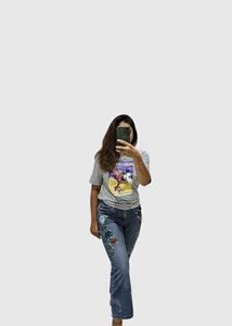 Embroidered Floral Jeans