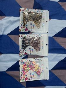 Hair Elastics - 3 Packs