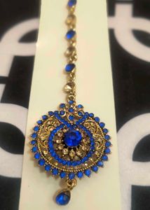 Blue Stone Tikka Headpiece