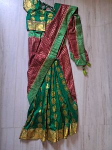 Emerald Green & Maroon Indian Outfit