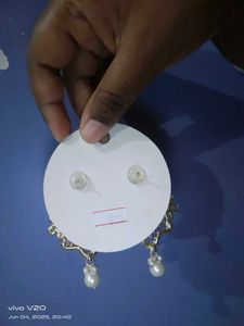 Floral Drop Earrings with Pearl Accents